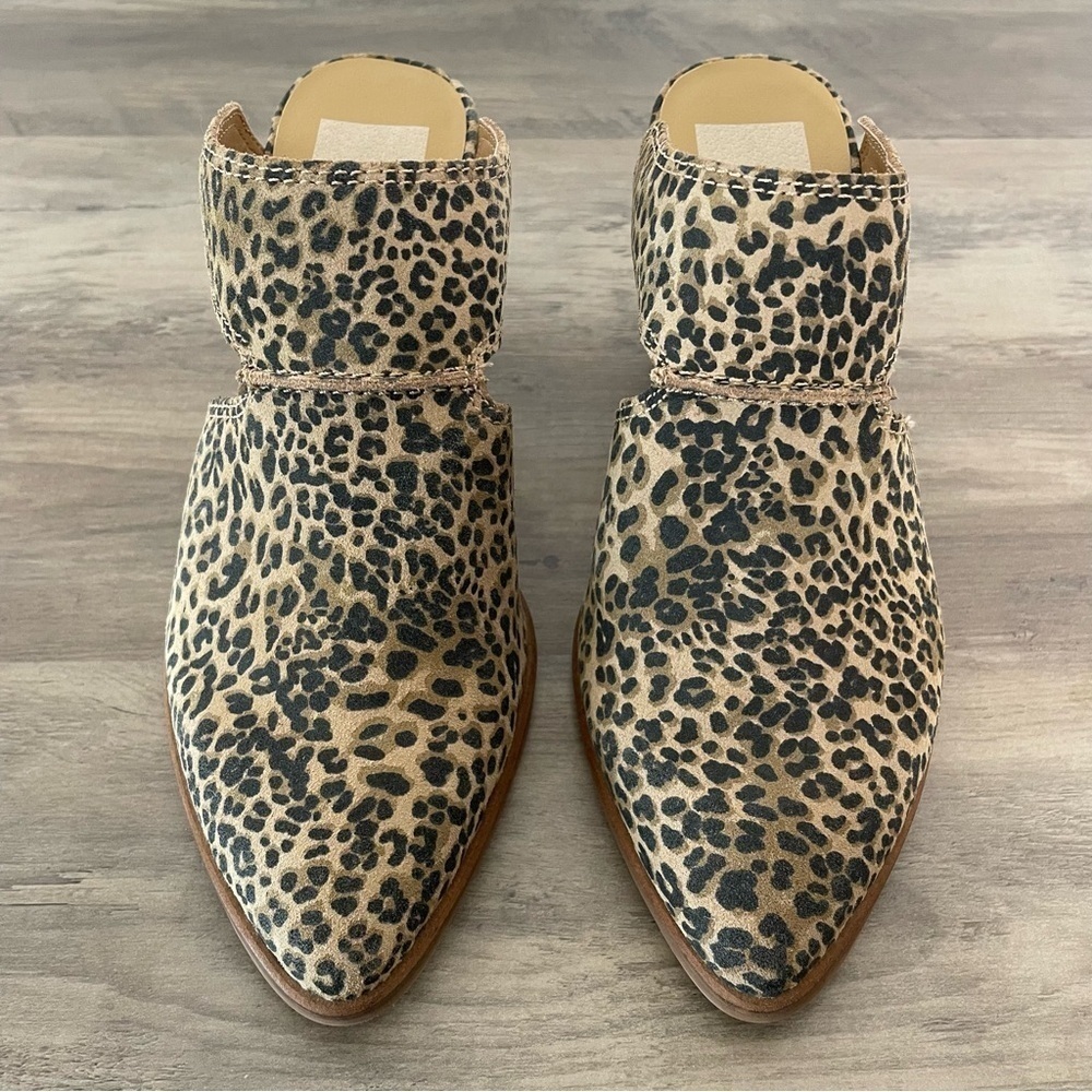 Dolce Vita Tan Leopard Print Mules - Picture 3 of 10